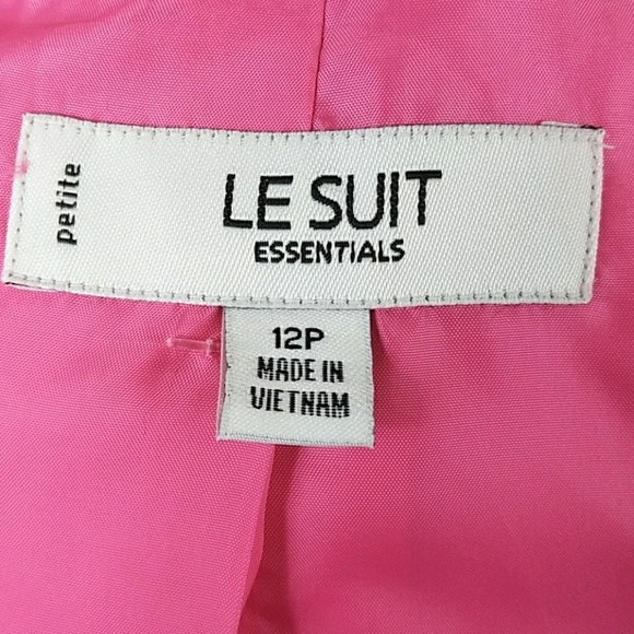 Size 12P Le Suit Pink Jacket And Skirt Suit - Picture 8 of 11